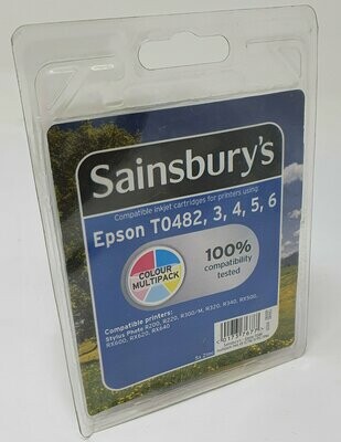 Compatible Epson Multipack Colours T0482, 3, 4, 5, 6 by Sainsbury's
