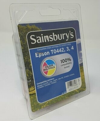 Compatible Epson T0442, 3, 4 C, Y, M by Sainsbury's