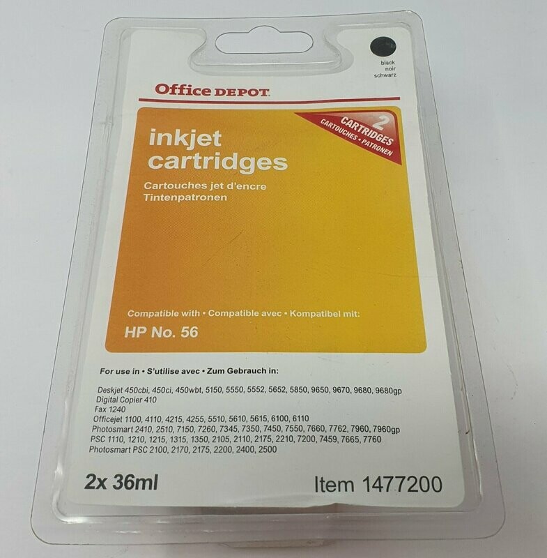 Compatible HP 56 Black Twin Pack Black Ink (1477200)
