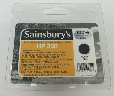 Compatible HP 338 Black by Sainsbury's (C8765EE)