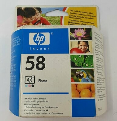 Genuine HP 58 Photo Colours Ink Out of Date 08/07 (C6658AE)