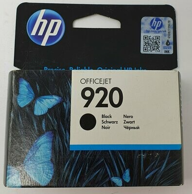Genuine HP 920 Black Ink Out of Date 09/18 ( CD971AE BGX)