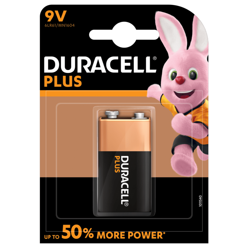 Duracell Plus 9V Battery x1