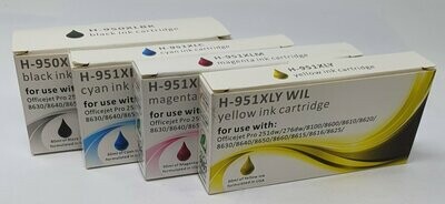 Compatible HP 950XL BK + 951XL Colours Set (H-950/951XL)