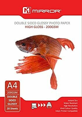 Mirror A4 220GSM High Gloss Double Sided 20 Sheets