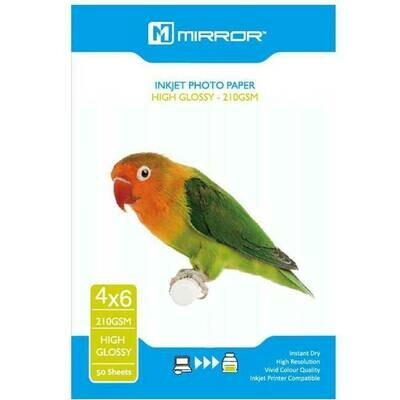 Mirror Inkjet Photo Paper High Glossy 4X6 210GSM 50 Sheets