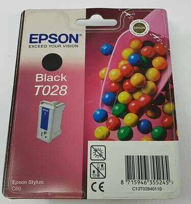 Genuine Epson T028 Black Ink Out of Date 09/11