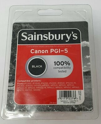 Compatible Canon PGI-5 Black Ink by Sainsbury's (PGI-5)