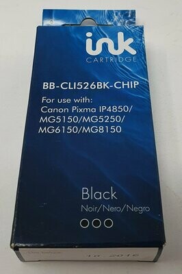 Compatible Canon CLI526BK Ink (BB-CLI526BK-CHIP)
