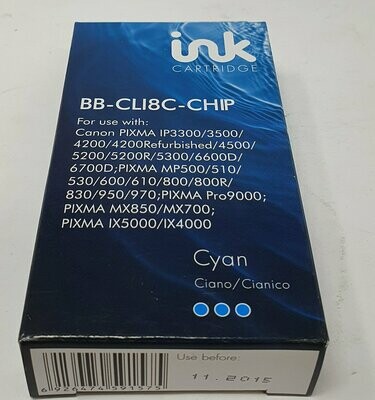 Compatible Canon CLI8C Cyan Ink (BB-CLI8C-CHIP)