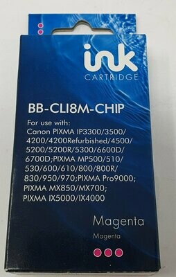 Compatible Canon CLI8M Magenta Ink (BB-CLI8M-CHIP)