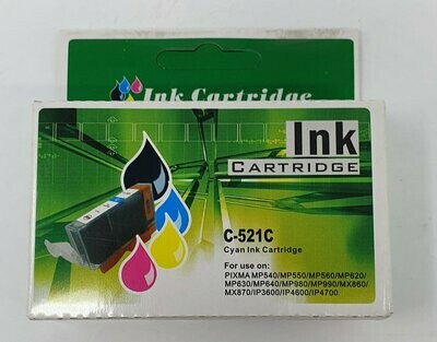 Compatible Canon C521C Cyan Ink (C-521C)