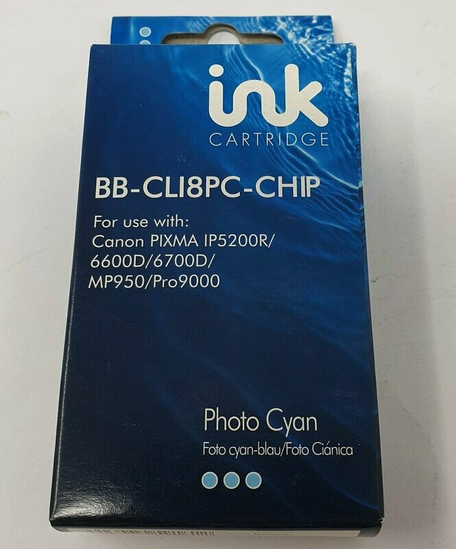 Compatible Canon CLI8PC Photo Cyan Ink (BB-CLI8PC-CHIP)