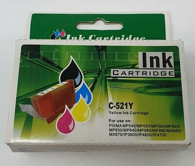 Compatible Canon C521Y Yellow Ink (C-521Y)