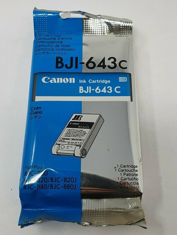 Genuine Canon BJI-643C Cyan Ink