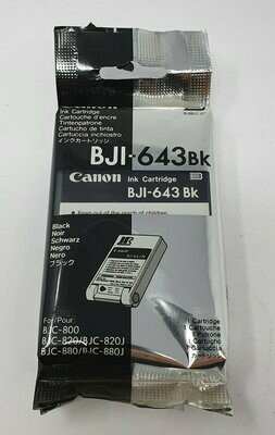 Genuine Canon BJI-643BK Black Ink