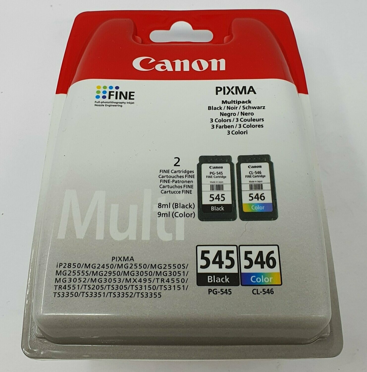 ✓ Pack UPrint compatible CANON PG-545XL/CL-546XL, 2 cartouches couleur pack  en stock - 123CONSOMMABLES