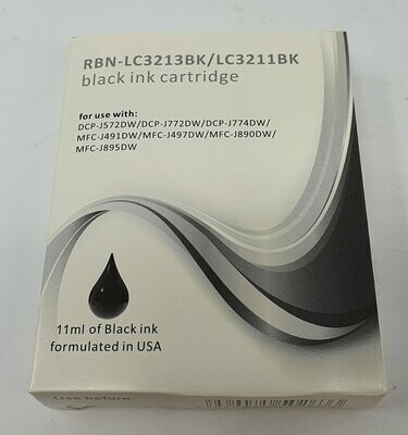 Compatible Brother LC3213BK/3211BK Black Ink