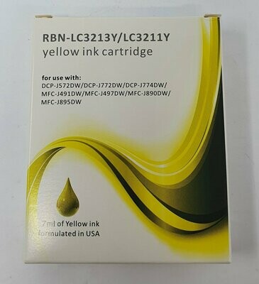 Compatible Brother LC3213Y/3211Y Yellow Ink