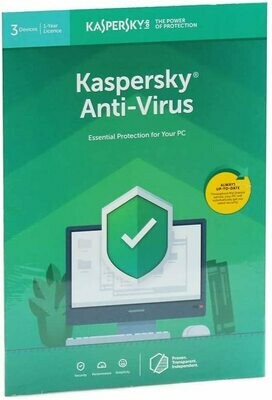 Kaspersky Lab Anti Virus 2019 for 3 Users 1 Year FFP