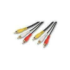 Pro-Signal 3x Phono (RCA) Male to 3x Phono Male Lead, 10m Black Thick Cord  -  PSG00287