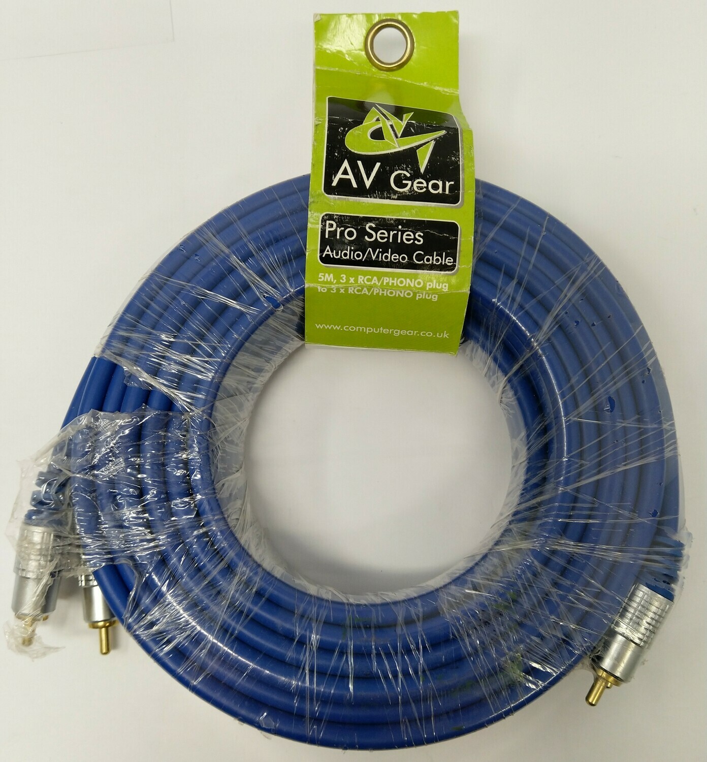 AV Gear Pro Series Audio/Video Cable 5m 3x  RCA/Phono Plug To 3x RCA/Phono Plug