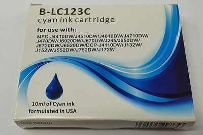 Compatible Brother LC123 Cyan Ink (B-LC123C)