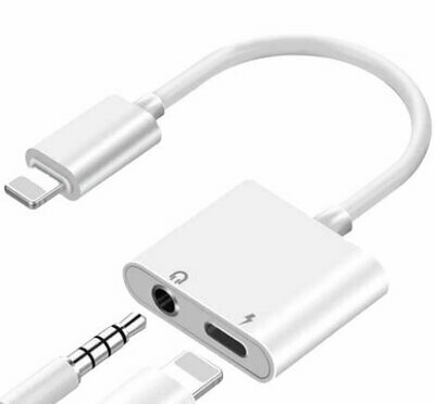 Headphone Adapter for iPhone Dongle 3.5mm Jack Adapter for iPhone 12 Earphone Charge 3.5 mm Aux Audio & Charge Adapter Converter