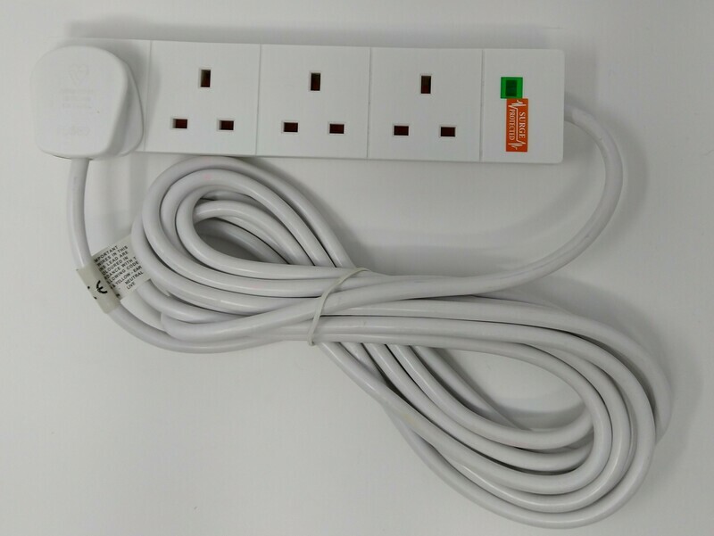 Generic 4 Socket Extension Lead 4 Metres White
