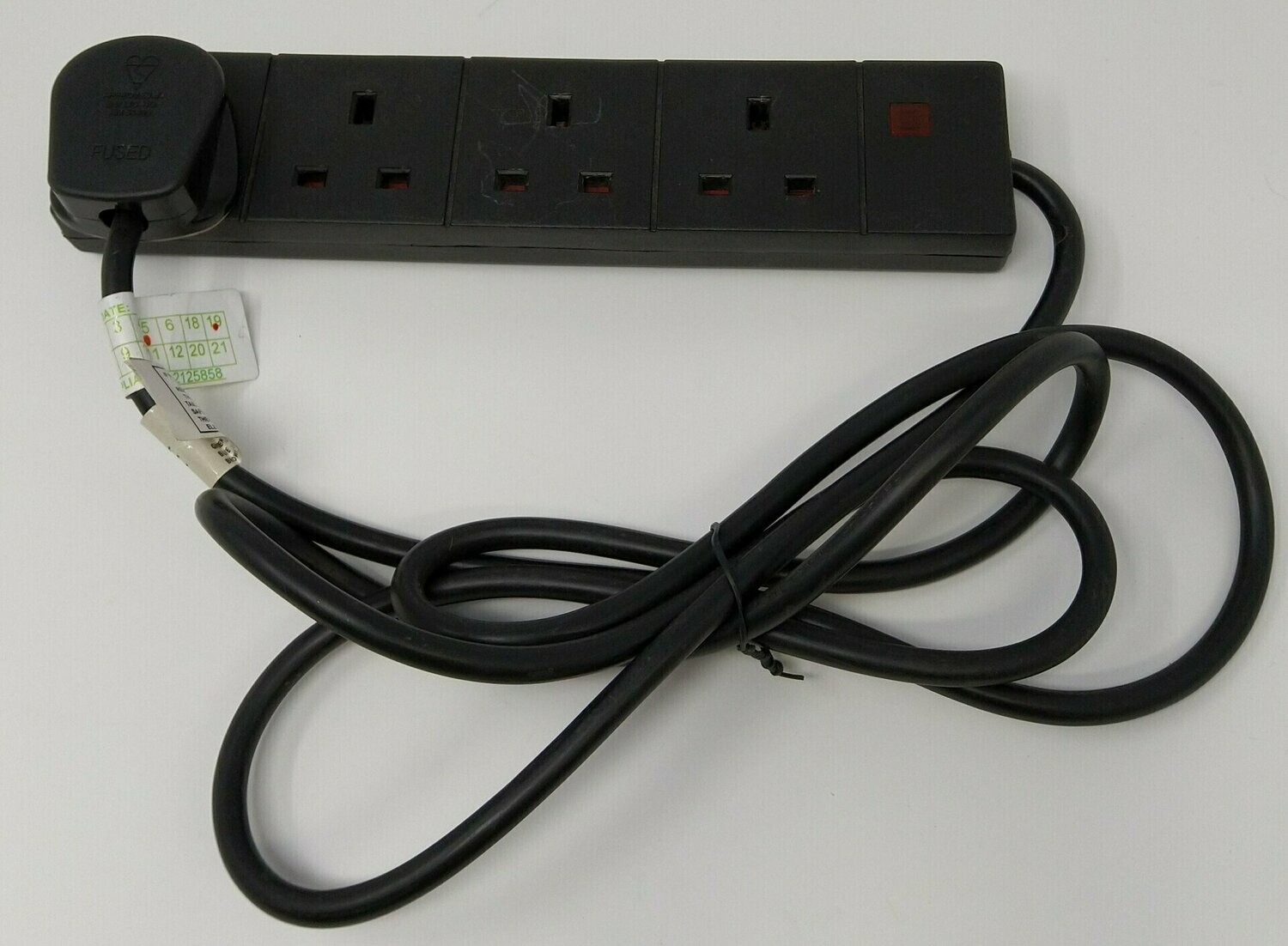 Generic 4 Socket Extension Lead 2 Metres Black
