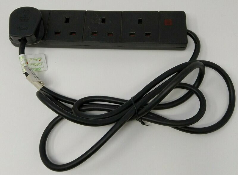 Generic 4 Socket Extension Lead 2 Metres Black