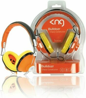 KNG Bulldozr Chaos Constructor Designer Headphones - Orange