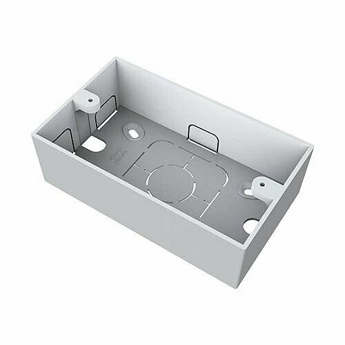 VISION Techconnect 2-Gang Backbox White Double-Gang Surface Mount Backbox 45mm Deep - 1620805