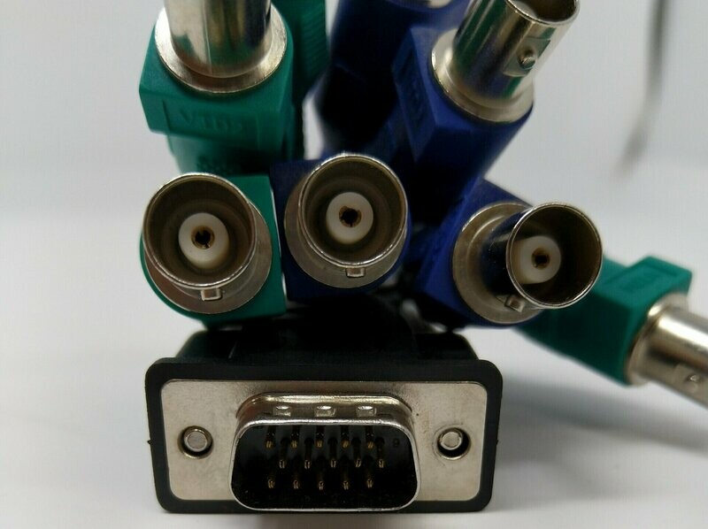 Male VGA To Female BNC 6 Way Cable 20cm