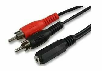 Pro-Signal PSG 00185 3.5mm Stereo Jack Socket to Twin Phono RCA Plugs Adapter