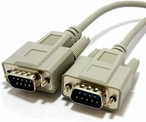 2m Serial To Serial Cable M/M Cream