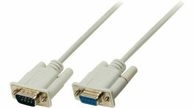 1m Serial To Serial Cable M/F Cream