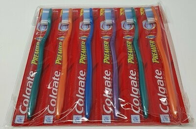 Colgate Premier Toothbrushes 6 PCS Multi-Coloured Medium Bristles
