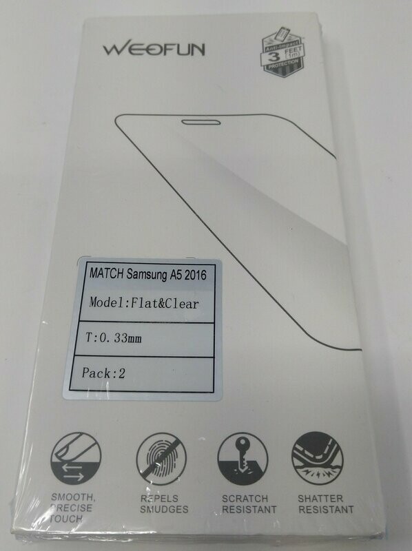Weofun Samsung A5 2016 Flat And Clear Screen Protector x2