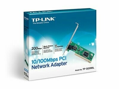 TP-LINK 200Mbps 10/100Mbps PCI Network Adapter Single RJ45 Port