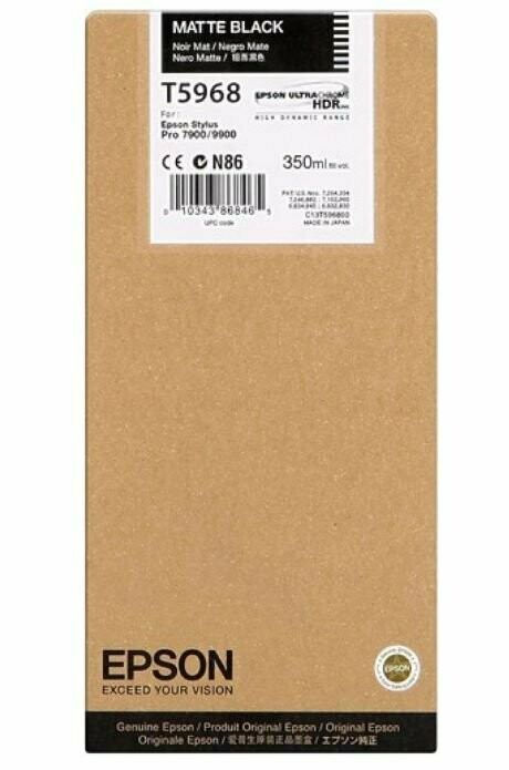 Epson T5968 For Stylus Pro Matte Black Ink Cartridge (Out Of Date 02.14)
