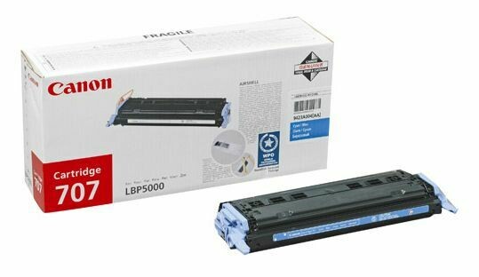 Genuine Canon 707 Cyan Toner Cartridge
