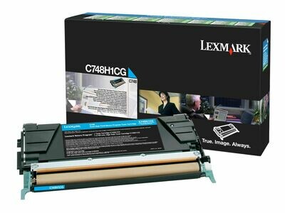Genuine Lexmark C748H1CG Cyan High Yield Toner Cartridge