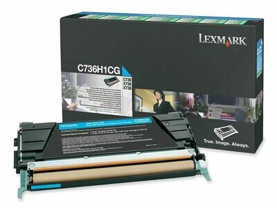 Genuine Lexmark C736H1CG Cyan High Capacity Toner Cartridge