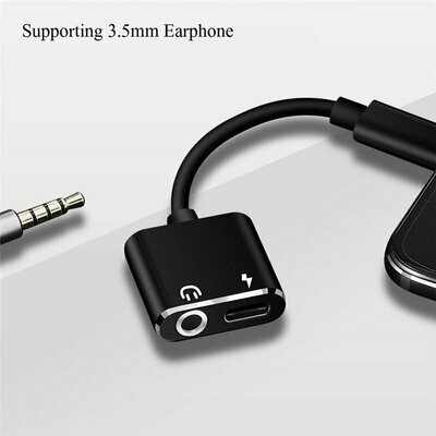 2 in 1 USB Type C Male To 3.5mm Jack Earphone Adapter Cable AUX Audio Type-C Fast Charge Adapter