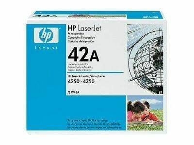 Genuine HP 42A Black Toner Cartridge (Q5942A)