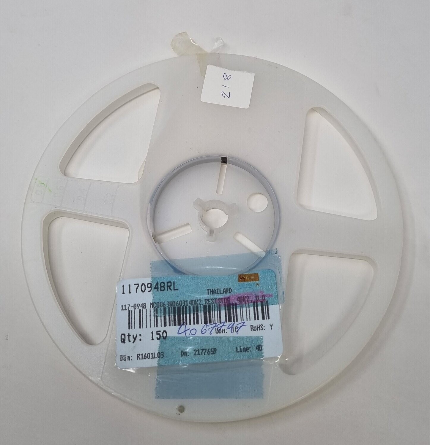 MC0063W0603140K2
SMD Chip Resistor, 40.2 kohm, ± 1%, 62.5 mW, 0603 [1608 Metric], Thick Film, General Purpose