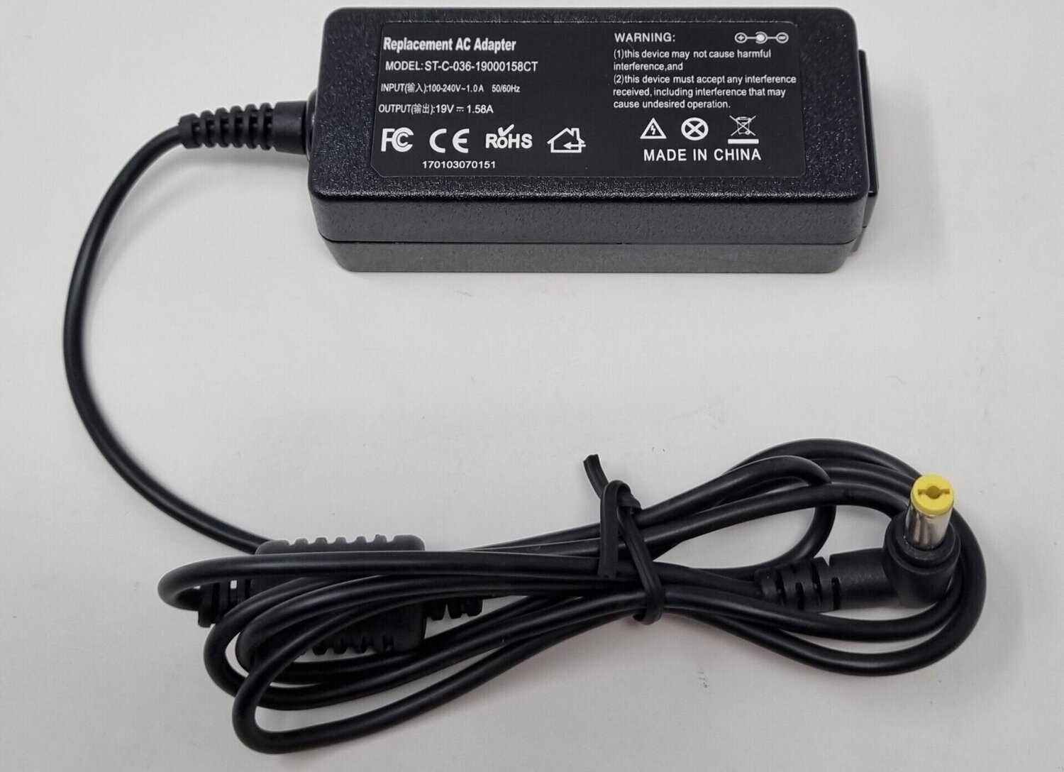 Replacement 19V 1.58A Laptop Charger (VAC017)