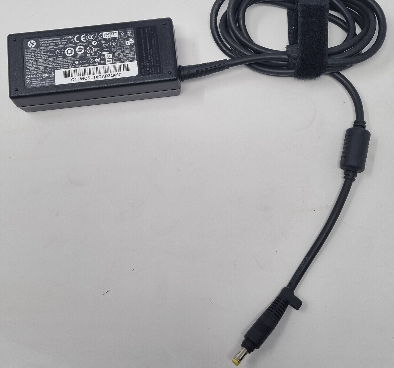 Used Genuine HP Laptop Charger   Yellow Tipped