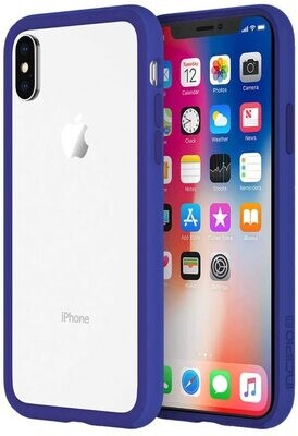 Incipio Octane Light Impact Resistant Bumper Case for iPhone X with Shock-Absorbing Ultra Thin Slim Clear Protection - Cobalt
